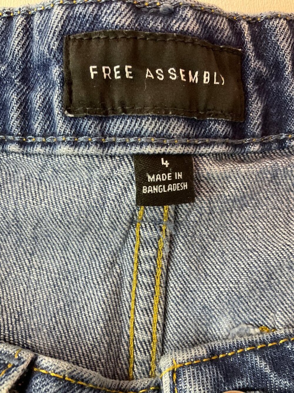 Free Assembly Size 4 Wide Leg Denim Jeans Womens - Picture 6 of 14